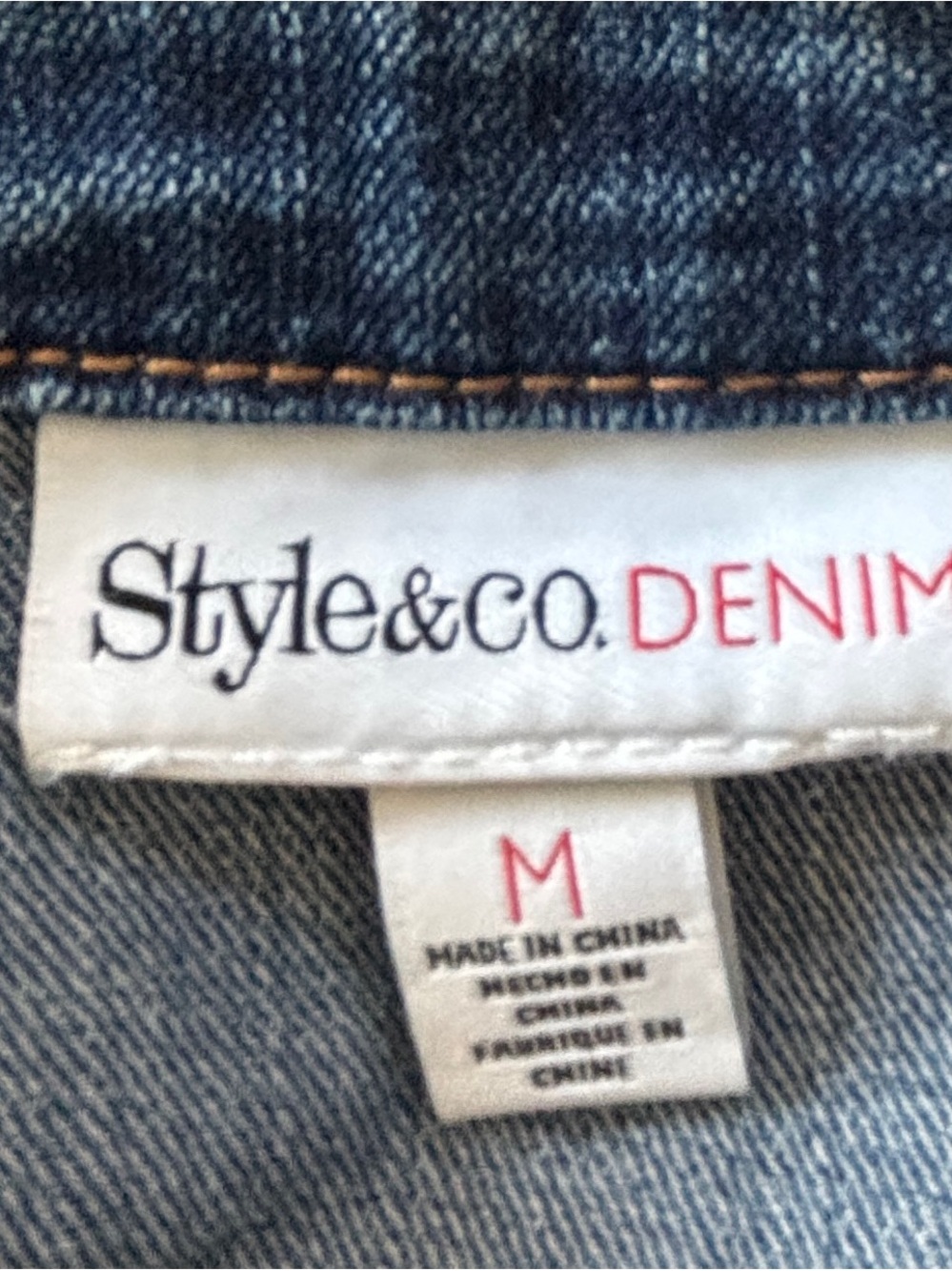 Style & Co. Classic Dark Blue Denim Jacket - Picture 4 of 9